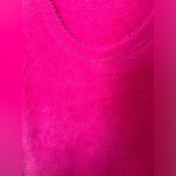 Anthropologie Maeve Rona Eyelash Sweater Tee Fuzzy - Picture 9 of 9